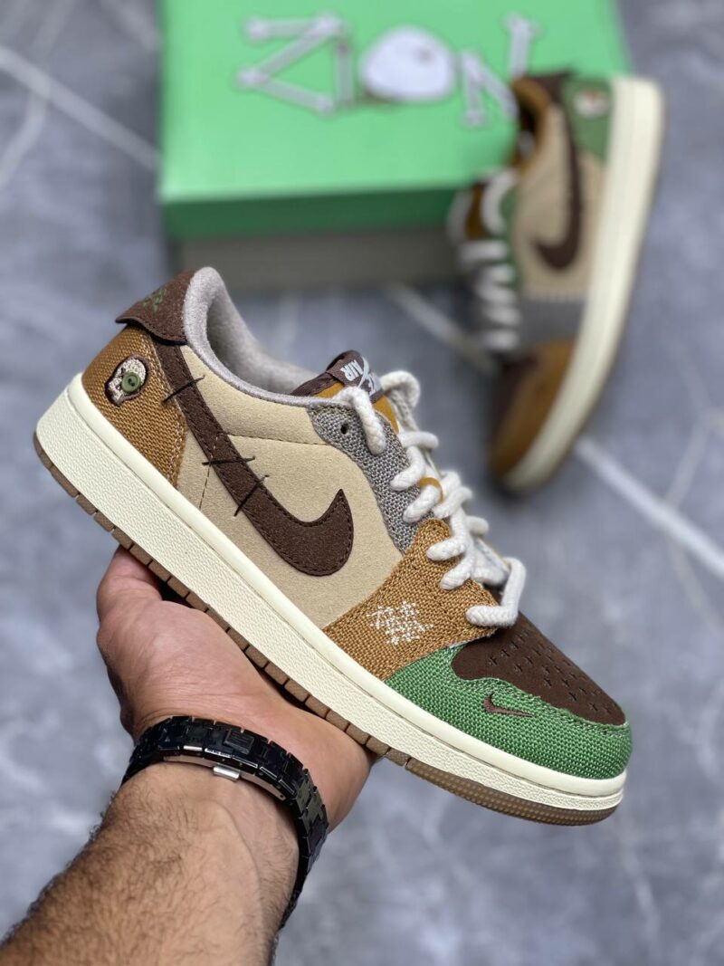 کتونی نایک ایرجردن 1 لو وودوو nike airjordan 1 low vodo